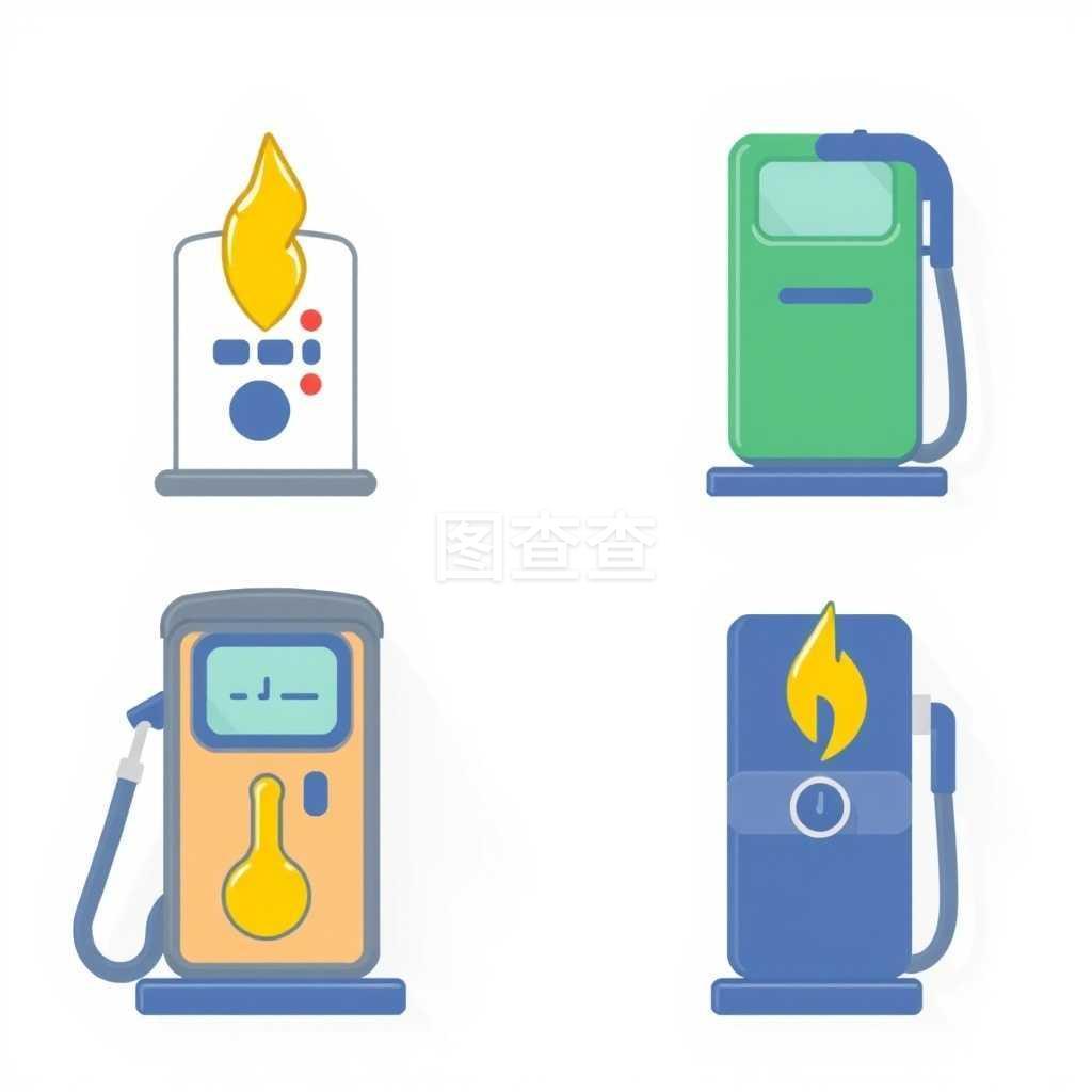 燃料和發電圖標